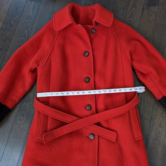 Vintage Hudson's Bay Company HBC Red Wool point blanket coat - Picture 9 of 12